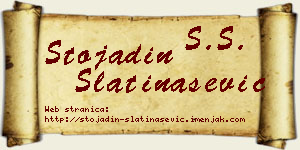 Stojadin Slatinašević vizit kartica
